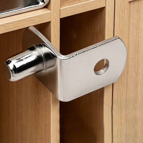 4Pcs L Shaped Metal Shelf Support Brackets for Cabinet and Bookcase, Shelf Pins, Shelf Support Pegs