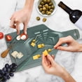 thumbnail image 4 of Futuristic Cutting Board, Sci-Fi Corridor Inside Space Station Ship Laboratory Technology Fiction Picture Art, Tempered Glass Cutting and Serving Board, Wine Bottle Shape, Green, by Ambesonne, 4 of 5