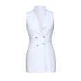 thumbnail image 5 of Nuoqisi Women's Slim Fit Blazer Vest Double Breasted High Neck Sleeveless Dress - Tailored Style Dress for Professional Settings and Modern Fashion, 5 of 7