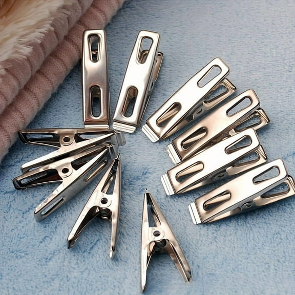 20 Pcs Clothes Pins for Laundry Clips, Heavy Duty Stainless Steel Clothespins, Metal Towel Clips Clothes Pegs for Outdoor Clothesline