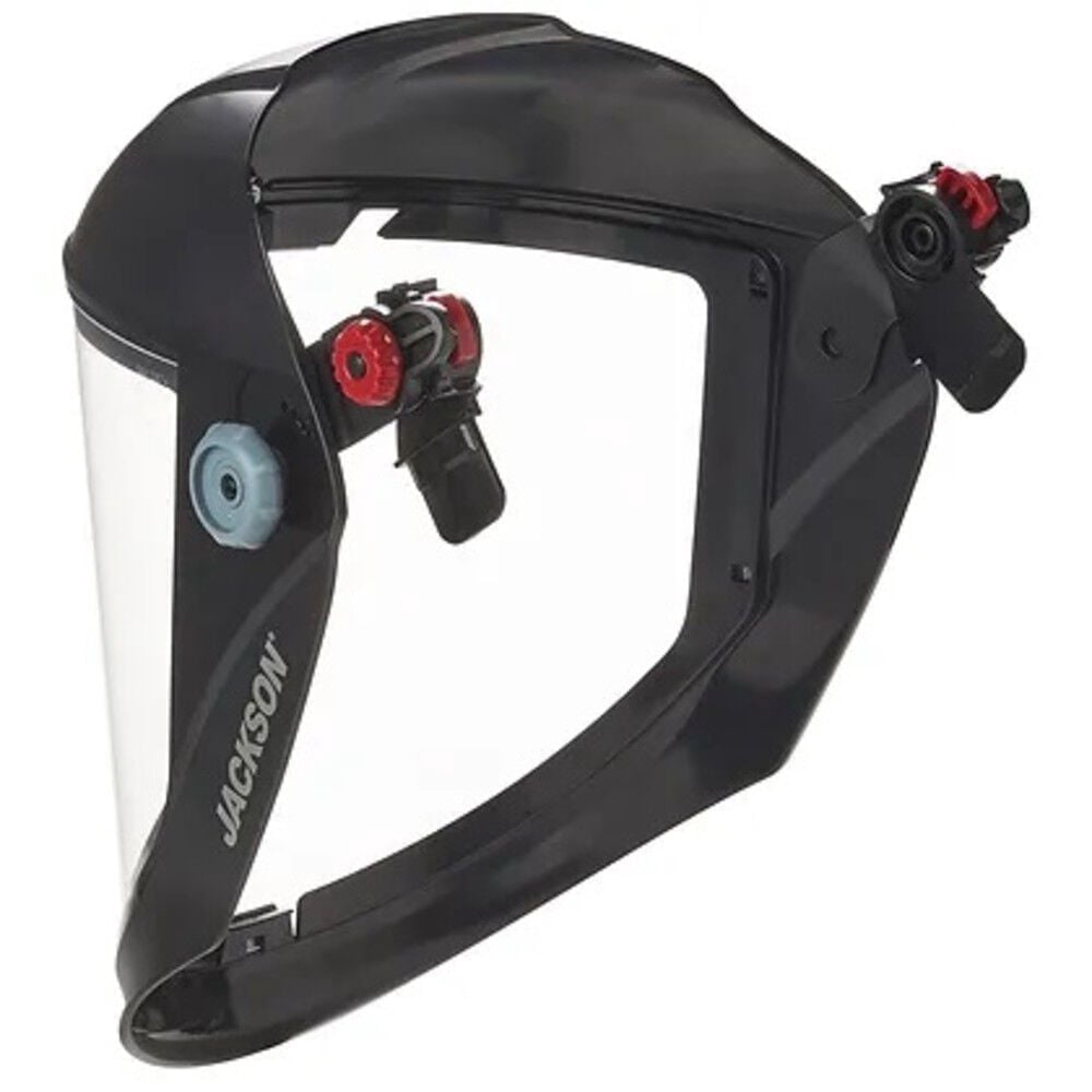Jackson Safety Face Shield - MAXVIEW Premium Series - 9.06" x 13.38' x 0.04" Window - Clear AF - Hard Hat Interchange System (HHIS) for mounting to slotted hard hats