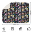 thumbnail image 2 of Day Of the Dead Halloween Pattern Dish Drying Mat for Kitchen 1 Pack, Ultra Absorbent Microfiber Dishes Drainer Mats,18x24in(46x61cm), 2 of 4