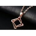thumbnail image 4 of 3 Piece Set Multicolor Crystal Open Square Earring Pendant Necklace Choker Jewelry-453, 4 of 6