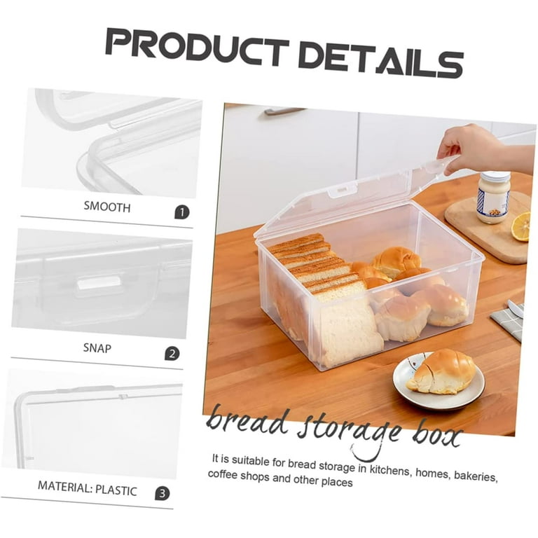 Cheap 2PCS Upgrade Large Bread Box for Kitchen Countertop, Plastic