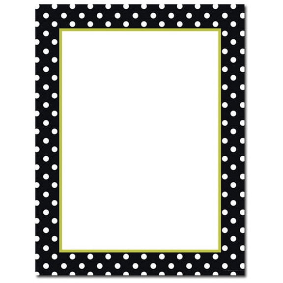 Great Papers! Black & White Dots Letterhead, 20 Count, 8.5"x11" (20103864)