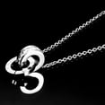 thumbnail image 4 of Stainless Steel Interlocking Circles Infinity Style Roman Numbers Wedding Statement Collar Necklace, 4 of 4
