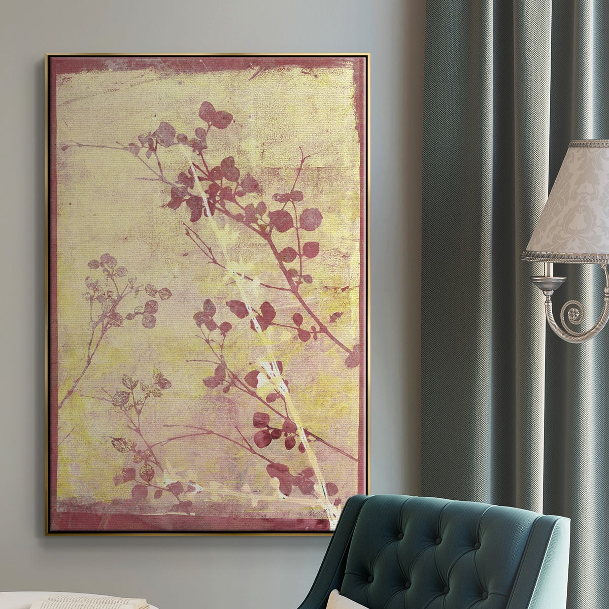 Boundless V Framed Premium Gallery Wrapped Canvas - Ready to Hang - 27 x 41 - Gold Floating Frame