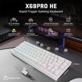 thumbnail image 2 of Teclado Gaming ATTACK SHARK X68 PRO HE Wireless White, 2 of 9