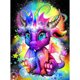 thumbnail image 1 of Diamond Drill Colorful Little Dinosaur 5D DIY Kits de pintura Full Round Wall Art FLhrweasw Nuevo, 1 of 9