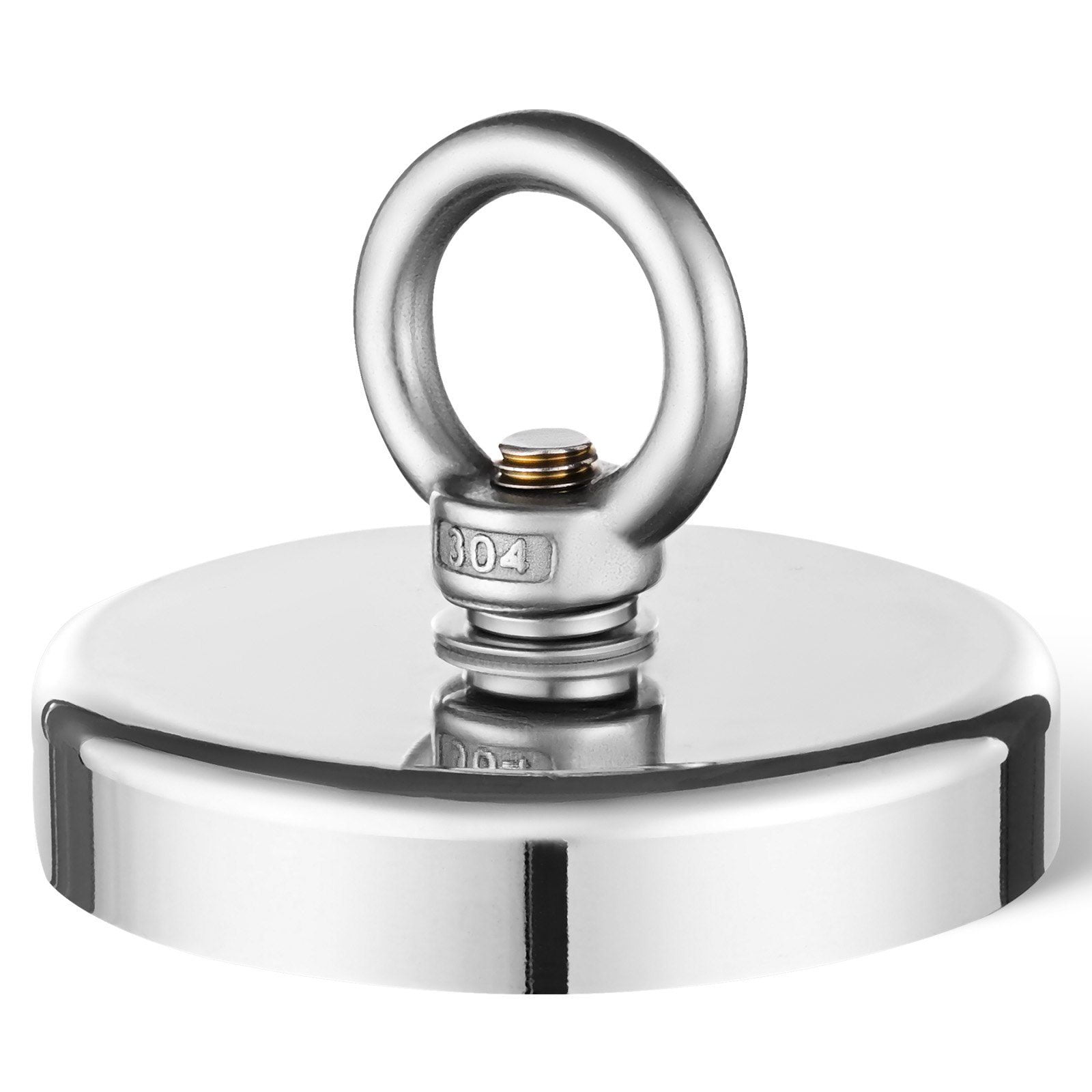 Super Strong 1000LB Neodymium Fishing Magnet with Handle - Rare Earth Metal Detector Magnet for Underwater Salvage