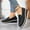 #130-Black, variant on Wowcloth Women's Casual Loafers – Comfortable Slip-On Round Toe with Tassel and Wedge Heel for Fashion Everyday Wear