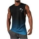 thumbnail image 1 of Hombres Moda Casual sin Mangas Gradación Impresión Suéter Cuello Redondo Tanque Deportivo, 1 of 4