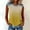 #0384-Yellow, variant on Uootdi Women's Waffle Knit Tops Crew Neck Denim Trim Ombre Pattern Sleeveless Blouses Stylish Lightweight Relaxed Tops Gift