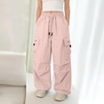thumbnail image 6 of Avtoify Girls Pants Unisex Children's Spring/Fall Solid Color Elastic Waist Double Pocket Stylish Long Pants, 6 of 8
