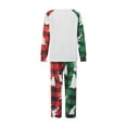 thumbnail image 5 of Nituyy Matching Family Pajamas Sets Christmas Matching Holiday Pjs Letter Print Top and Plaid Pants Sleepwear, 5 of 10