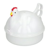 HIBIBUD Egg Cooker,Cooking Utensils,Egg Cooker Chicken Shaped Microwave Eggs Boiler Time Saving Rapid Creative Boiled 4 Eggs Capacity Cookers Kitchen Maker Tray Steamer Quick Breakfast