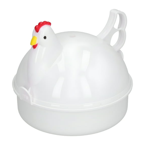 HIBIBUD Egg Cooker,Cooking Utensils,Egg Cooker Chicken Shaped Microwave Eggs Boiler Time Saving Rapid Creative Boiled 4 Eggs Capacity Cookers Kitchen Maker Tray Steamer Quick Breakfast
