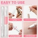 thumbnail image 3 of DupakSYS - Bol&#2013265933grafo de aceite para u&#2013265921as (50 unidades, 3 ml), transparente, para viaje, con punta de pincel, para aceite de u&#2013265921as, l&#2013265933quid, 3 of 7