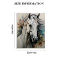 thumbnail image 3 of Acheng Watercolor Horse Wall Art,White Horse Canvas Wall Art,Horse Wall Decor,Horse Decor,Horse Pictures,Horse Pictures Wall Decor,Gifts for Horse Lovers,Framed 12x16 in, 3 of 5