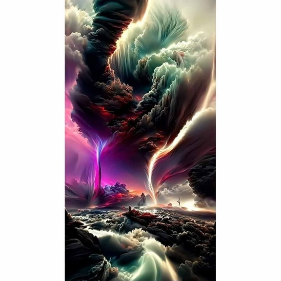 YALKIN 5D Diamond Painting Kits for Adults DIY Large Full Round Drill (70x40cm / 27.56 x 15.7 inch) Embroidery Pictures Arts Painting for Home Wall Decor