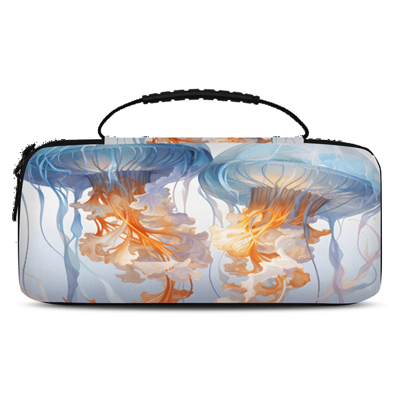 Herdesigns Jellyfish Carry Case Compatible with Nintendo Switch 2, with 20 Game Card Slots, Animal Marine Life Portable Travel Carrying Case Pouch for Accessories & Games
