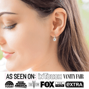 Cate & Chloe McKayla 18k White Gold Plated Drop Earrings with Swarovski Crystals Gift for Women