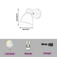 thumbnail image 6 of FSLiving Macaron White Metal and Wooden Wall Sconces with Rechargeable Battery Operated LED Bulb Adjustable Angle Remote Control RGB Mode & Dimming & Timing Lamp for Nightstand Staircase - Set of 2, 6 of 6
