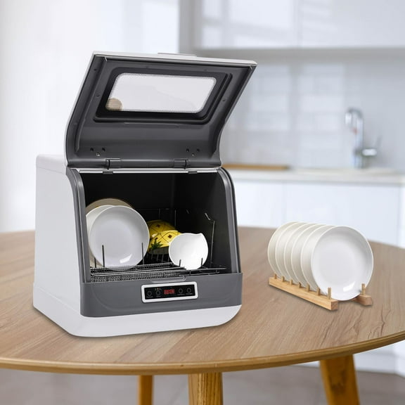 Countertop Dishwasher, 800W Countertop Compact Dishwashers, Automatic Portable Mini Dishwasher with Multiple Wash Programs & Bowl Basket for Apartments RVs