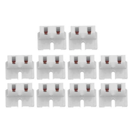 

NUOLUX 10pcs Universal Fluorescent Lamp Holder Light Socket Plastic Lamps Holder