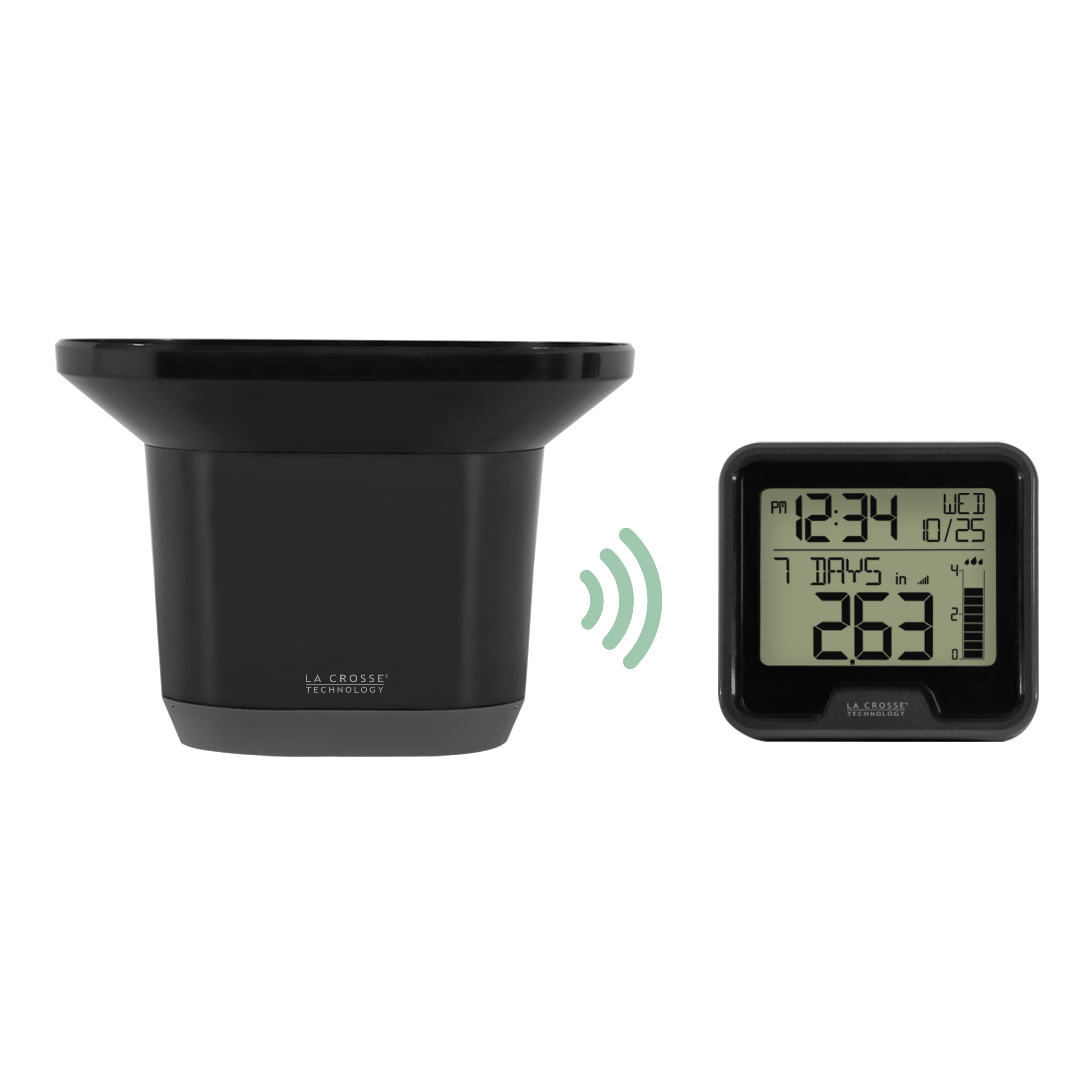 La Crosse Technology 724-1409 Wireless Digital Rain Gauge with Indoor Temperature