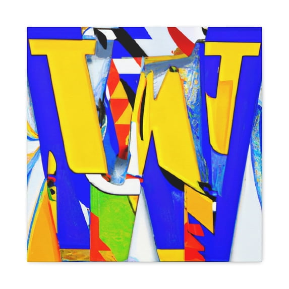 A. Retro Futurism Abstract - Canvas