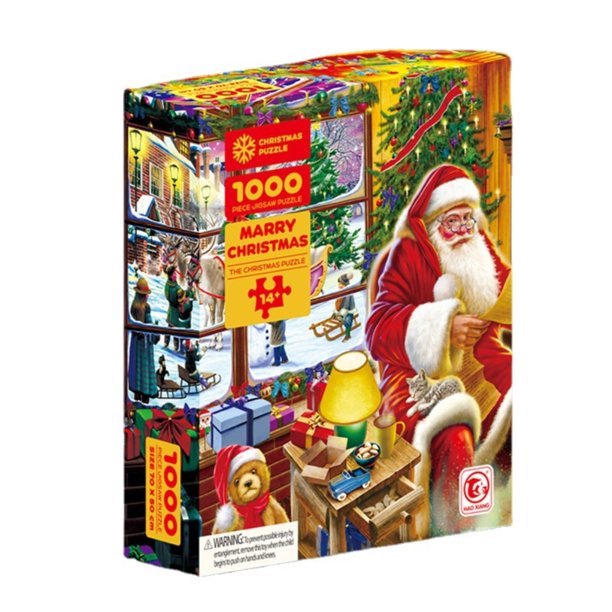Navidad De 1000 Piezas Rompecabezas De Descompresión De Ensamblaje De Papel  De Feliz Navidad Para Adultos Y Niños Advancent HA046975-01