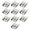 thumbnail image 1 of Unique Bargains PCB USB Connector Type-A Female Jack Vertical Straight Insert Curled Edge 10Pcs, 1 of 4