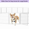 thumbnail image 6 of SunsGrove Dog Playpen with Wider Door, Heavy Duty Anti-Rust Pet Pen for Indoor, Courtyard, RV Camping for Puppy and Small Dogs,24'' 12 Panels,White, 6 of 11