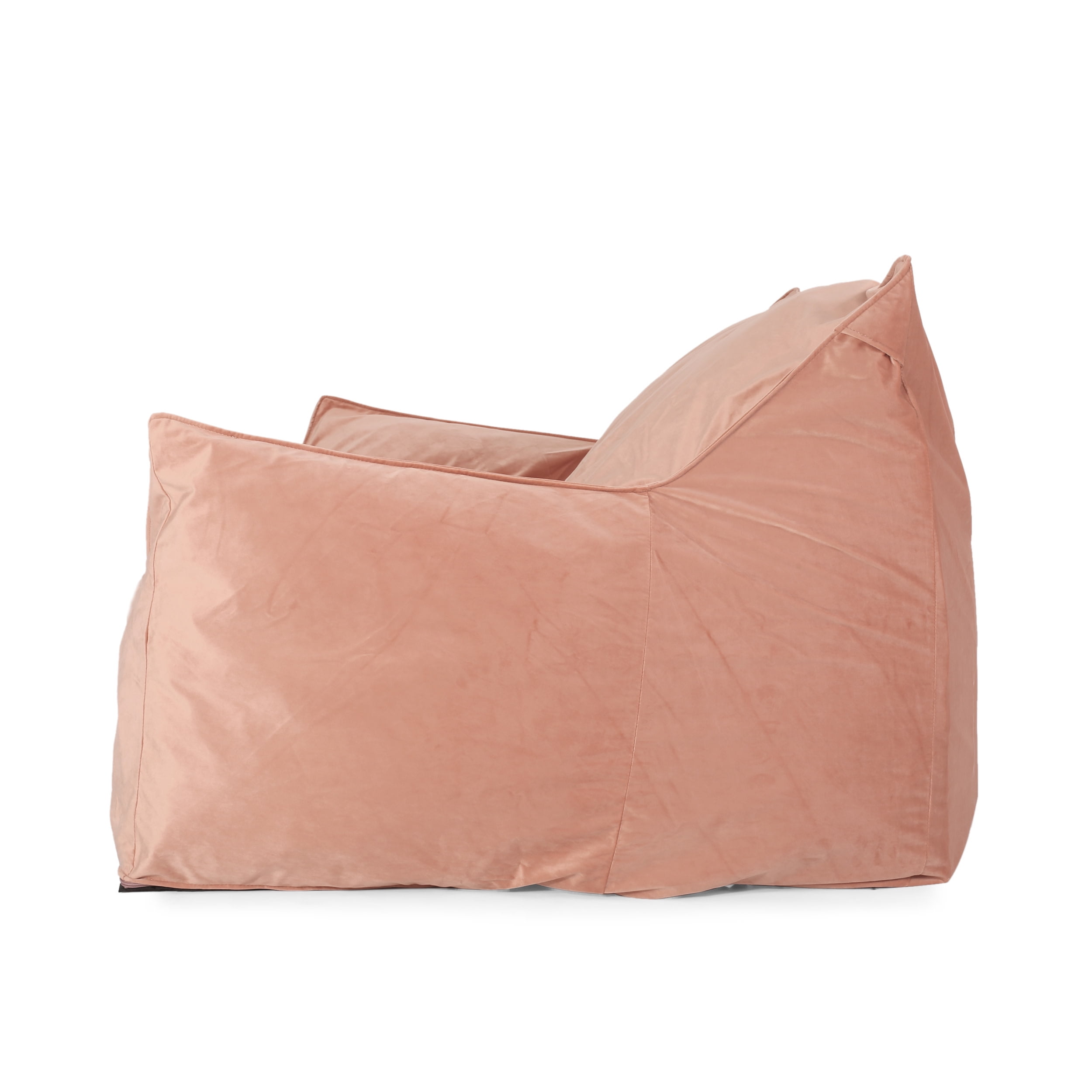 Noble House Pickerel Velveteen Bean Bag Chair, Pink