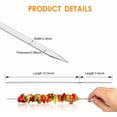 thumbnail image 2 of Artrylin Skewers for Grilling - 15" Long Flat Skewers Kabob Metal Skewers, Stainless Steel Shish Kebob Sticks for Meat Shrimp Chicken Vegetable(10 Pack Skewers), 2 of 7