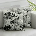 thumbnail image 2 of COMIO  Dandelion Pillow CoversBed Pillow, Plush Soft Comfort for Hair/Skin Cooling Pillowcases with Envelop Closure Throw Covers Vintage Silhouette Floral Black Grey&nbsp;2pc, 2 of 6