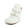 thumbnail image 4 of Fesfesfes Baby First Walking Shoes Fall Winter Non Slip Sole Comfortable Shoes Toddlers Childrens Soft Breathable Baby Footwear Casual Wear Indoor Outdoor Holiday Party(White,0-6 Months), 4 of 8