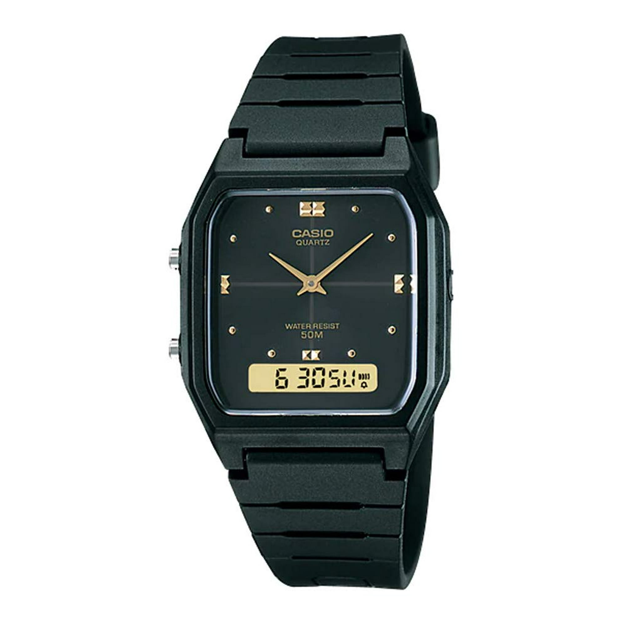 Casio watches digital black sale