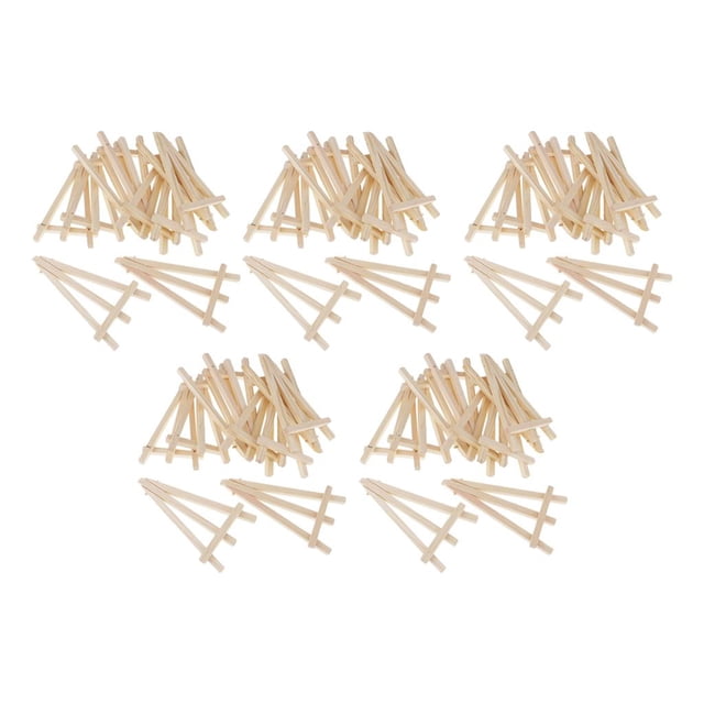 50pcs Caballete De Soporte De Soporte De De Exhibición De Pintura Fotográfica Soledad Mini caballete de trípode de madera
