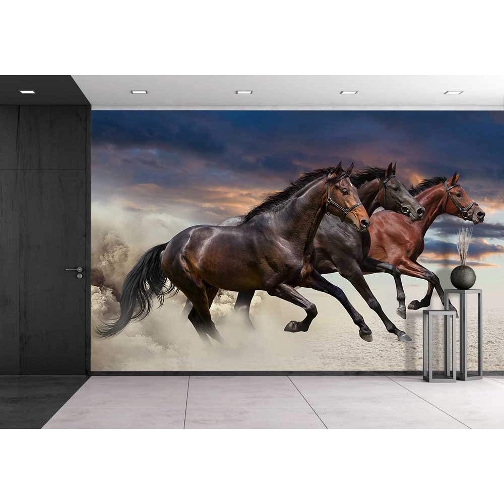 Wall26 Running Horses Peel & Stick Wallpaper, 100x144 inches - Walmart
