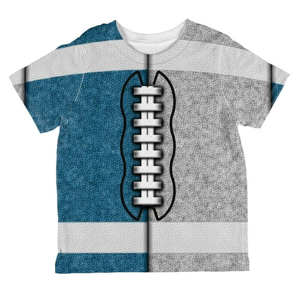 Fantasy Football Team Blue and Grey All Over Toddler T Shirt Multi 6T