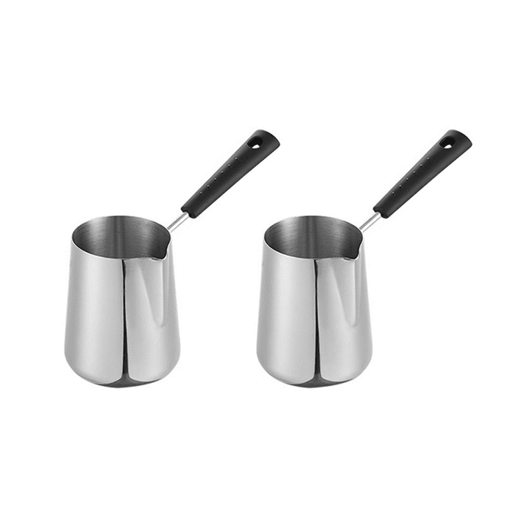 350Ml Milk Warmer Pot, Coffee Pot, Stainless Steel Stovetop Melti