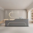 thumbnail image 3 of Luxury Drawers Reception Desk Service Console Storage Executive Reception Desk Cashiers Scrivania Reseption Salon Furniture My Lux Decor Round, 3 of 7
