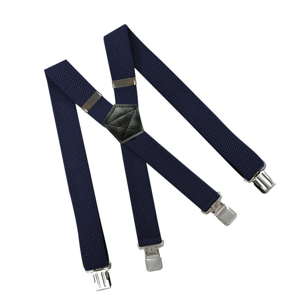 Tirantes Azul Oscuro Fernando para Hombre con Clip Lateral 4 Clips