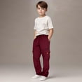 thumbnail image 2 of Gunia Sweatpants For Boys Joggers School Pants Casual Jogger Pants With Pockets Elastic Bottom Lined Warm Thickened Outdoor Sweatpants For Kids Athletic Pants Red 13-14 Years, 2 of 5