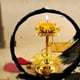 thumbnail image 2 of Portavelas de loto creativo candeliere decorativo dorado de 4 pulgadas Portavelas con forma de Lámpara de para sala de Jardín, 2 of 4