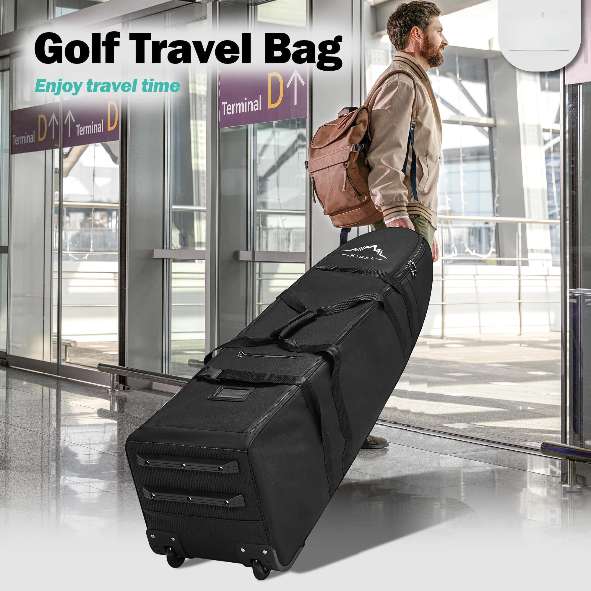 Soft-sided Golf Travel Bag With Wheels - Heavy Duty 600d Polyester Oxford Wear-resistant  Excellent Zipper Universal Size
