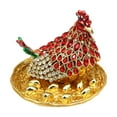 thumbnail image 3 of Joyero con forma de gallina Salvador organizador de joyas adorno decorativo 9,2 cm x 9,2 cm x 7,2 cm, 3 of 10