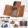 thumbnail image 3 of SaniMore Case for Samsung Galaxy S23 6.1" 2023, [Flip Wallet with Card Slots] [Kickstand] [Shockproof & Anti-fall] Wear-resistant Retro PU Leather Rugged Cover For Samsung Galaxy S23, Brown, 3 of 6